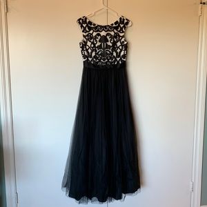 Aidan Mattox long black formal dress